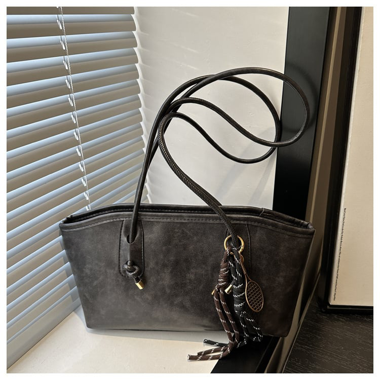 Women's Elegant Large Capacity Tote Bag | Solid Color Shoulder Bag for Work, Daily Commute & Casual Use