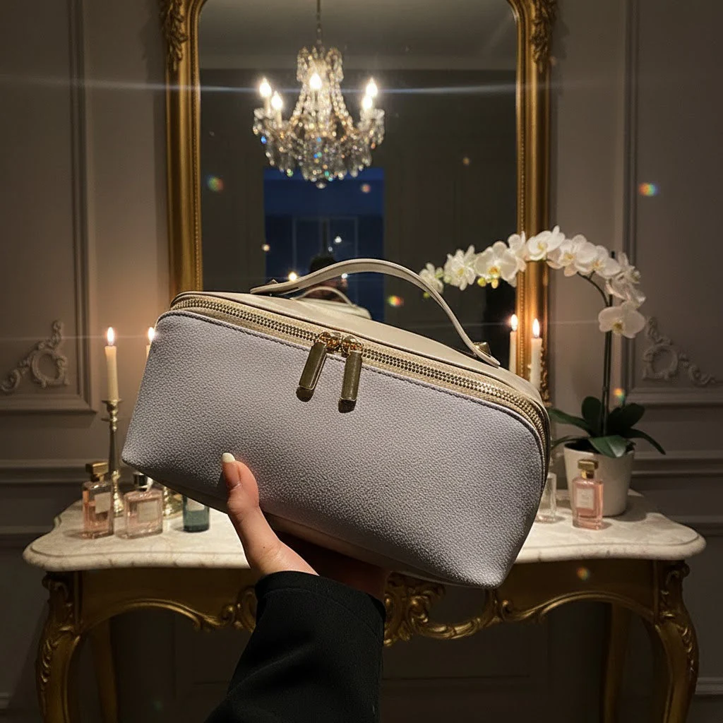 Elegant Large-Capacity Travel Makeup Bag – Chic & Organized On the Go