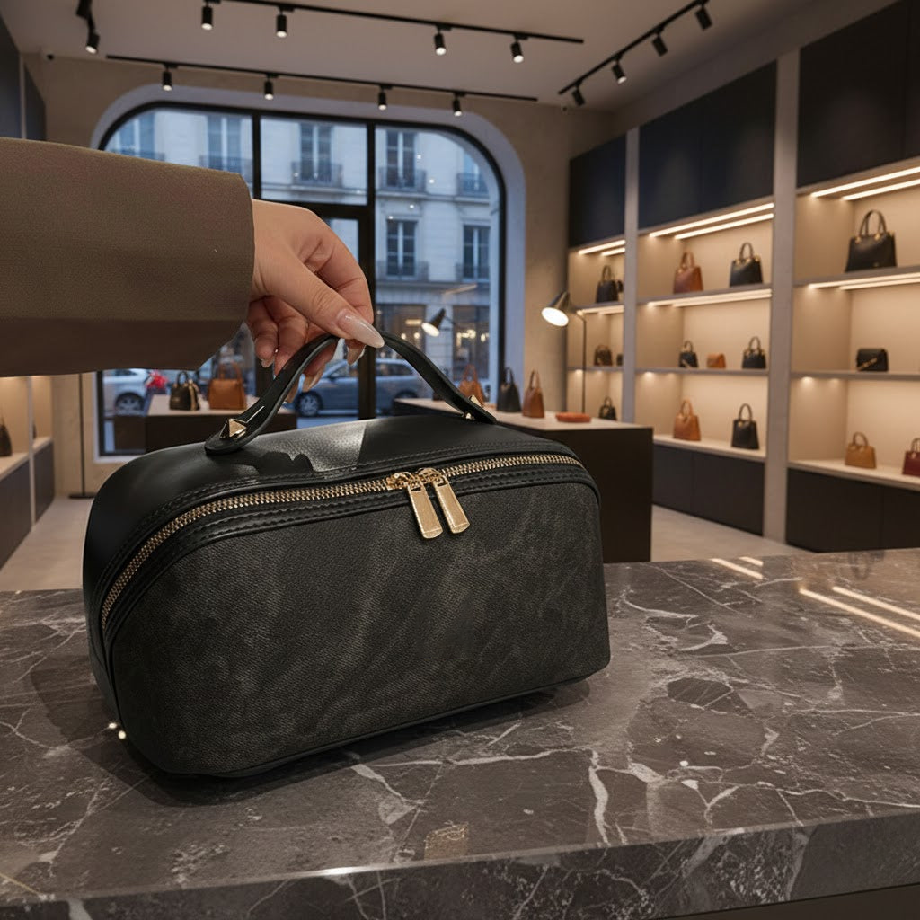Elegant Travel Vanity Case – Spacious, Waterproof & Effortlessly Chic